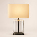 Kaelin Clear Glass Rectangular Base Table Lamp