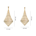 Large Gold Chandelier Luxury Art Glass