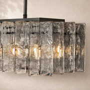 Latiera Glass Rectangular Chandelier 49