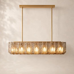 Latiera Glass Rectangular Chandelier 49