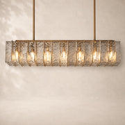 Latiera Glass Rectangular Chandelier 49