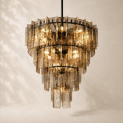 Latiera Glass Tiered Round Chandelier 47
