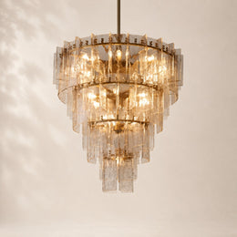 Latiera Glass Tiered Round Chandelier 47