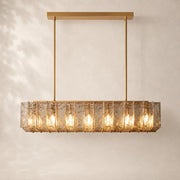 Latiera Glass Rectangular Chandelier 49