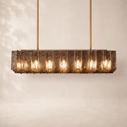Latiera Glass Rectangular Chandelier 67