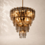 Latiera Glass Tiered Round Chandelier 47