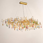 Leo Teardrop Colorful Glass Chandelier