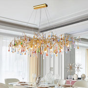 Leo Teardrop Colorful Glass Chandelier