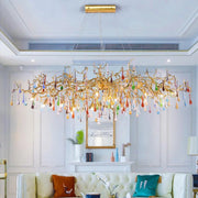 Leo Teardrop Colorful Glass Chandelier