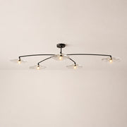 Liorin Lily Petal Clear Glass Linear Flush Mount Light