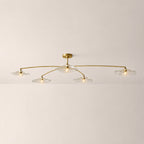 Liorin Lily Petal Clear Glass Linear Flush Mount Light
