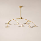 Liorin Lily Petal Clear Glass Round Branching Chandelier 54“D 72”D 84“D 96”D