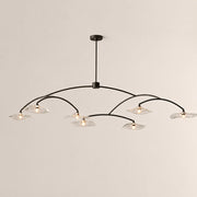 Liorin Lily Petal Clear Glass Round Branching Chandelier 54“D 72”D 84“D 96”D