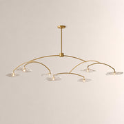 Liorin Lily Petal Clear Glass Round Branching Chandelier 54“D 72”D 84“D 96”D