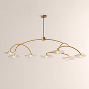 Liorin Lily Petal Clear Glass Round Branching Chandelier 54“D 72”D 84“D 96”D