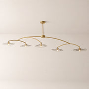 Liorin Lily Smoke Glass Linear Chandelier 60“W 80”W