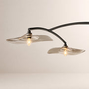 Liorin Lily Smoke Glass Linear Chandelier 60“W 80”W