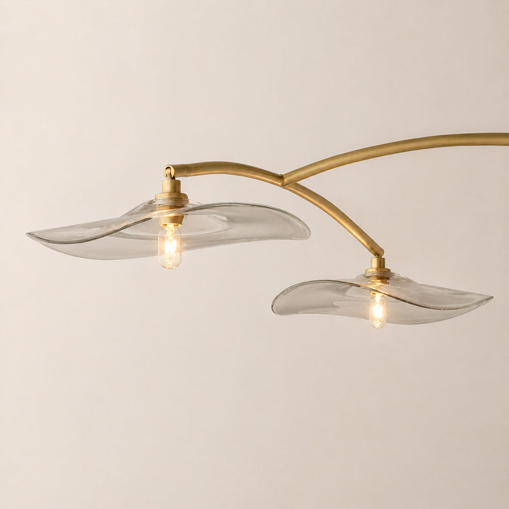 Liorin Lily Smoke Glass Linear Chandelier 60“W 80”W