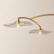 Liorin Lily Smoke Glass Linear Chandelier 60“W 80”W