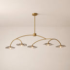 Liorin Lily Smoke Glass Linear Chandelier 60“W 80”W