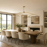 Liorin Lily Smoke Glass Linear Chandelier 60“W 80”W