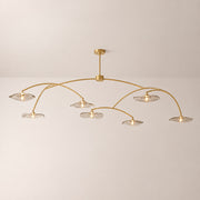 Liorin Lily Petal Smoke Glass Round Branching Chandelier 54”D 72“D 84”D 96“D