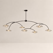 Liorin Lily Petal Smoke Glass Round Branching Chandelier 54”D 72“D 84”D 96“D