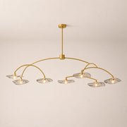 Liorin Lily Petal Smoke Glass Round Branching Chandelier 54”D 72“D 84”D 96“D