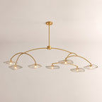 Liorin Lily Petal Smoke Glass Round Branching Chandelier 54”D 72“D 84”D 96“D