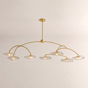 Liorin Lily Petal Smoke Glass Round Branching Chandelier 54”D 72“D 84”D 96“D