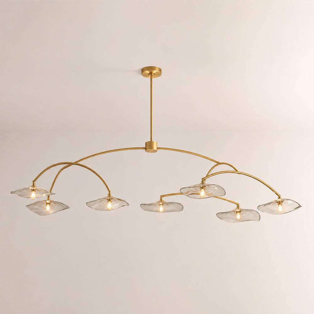 Liorin Lily Petal Smoke Glass Round Branching Chandelier 54”D 72“D 84”D 96“D