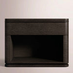 Liromelle Open Nightstand — BLACK OAK / 32