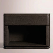 Liromelle Open Nightstand — BLACK OAK / 32
