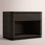 Liromelle Open Nightstand — BLACK OAK / 32