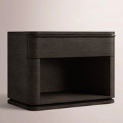 Liromelle Open Nightstand — BLACK OAK / 32