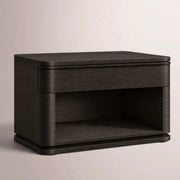 Liromelle Open Nightstand — BLACK OAK / 38
