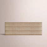 Liromelle Shagreen Drawer Dresser — TAUPE SHAGREEN/GREIGE BRUSHED OAK / 9-DRAWER 90