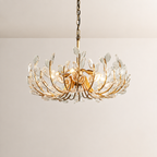 Liorien 6-Light Glass Petal Round Chandelier 26"D