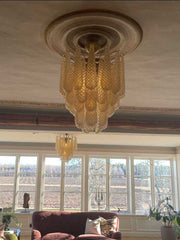 Lira Handblown Glass Drop Chandelier 21