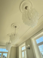 Lira Handblown Glass Drop Chandelier 21" D 41 Drops Clear