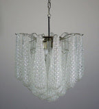 Lira Handblown Glass Drop Chandelier 21" D 41 Drops Clear