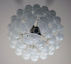 Lira Handblown Glass Drop Chandelier 26" D 52 Drops Clear