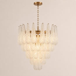 Lira Handblown Glass Drop Chandelier 26