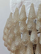 Lira Handblown Glass Drop Chandelier 30"D 75 Drops Amber