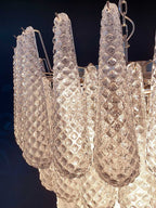 Lira Handblown Glass Drop Chandelier 30"D 75 Drops Clear
