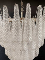 Lira Handblown Glass Drop Chandelier 30"D 75 Drops Clear