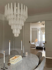 Lira Handblown Glass Drop Chandelier 30