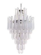 Lira Handblown Glass Drop Chandelier 30"D 85 Drops Clear