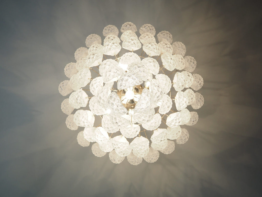 Lira Handblown Glass Drop Chandelier 30"D 85 Drops Clear