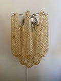 Lira Handblown Glass Drop Wall Sconce 14" 10 Pcs Drops Amber